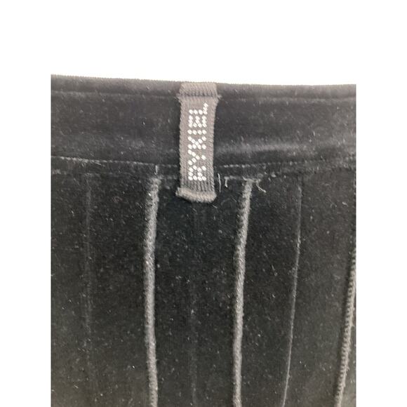 SONIA RYKIEL Black Velour Pleated A-Line Midi Skirt Size M - Picture 4 of 5